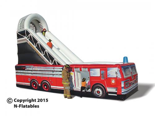 Fire Truck Inflatable Slide Rental